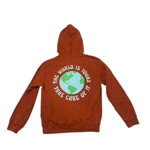 Talentless The World is Your Take Care of It Rust Red Hoodie Sweatshirt